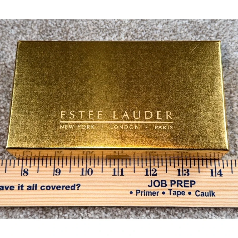 Vintage Estee Lauder Gold Wave Compact Set Translucent Face Powder Ecru Style